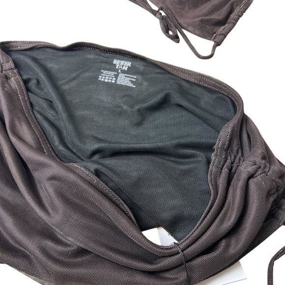 Better Tan Brown NEW Size Large Tan Through Bikini Set - Picture 8 of 11